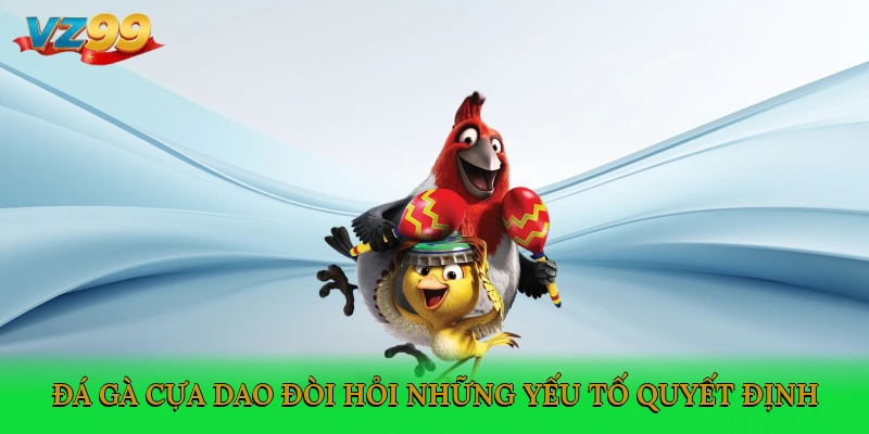 Đá gà cựa dao đòi hỏi những yếu tố quyết định